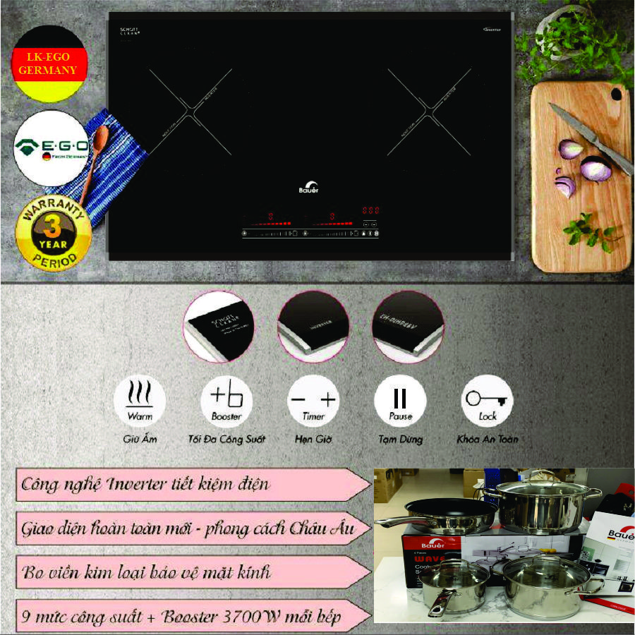 bếp từ Bauer made in malaysia