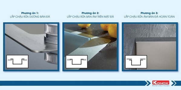 các cách lắp chẩu rửa bát